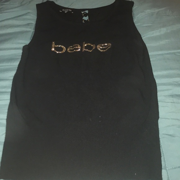 Bebe open back tie up blouse - Picture 1 of 5